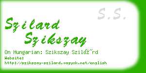 szilard szikszay business card